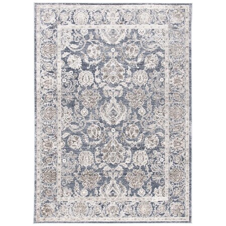 Safavieh 8 x 10 ft. History 500 Power Loomed Rectangle Area Rug Dark Grey & Ivory HIS521H-8